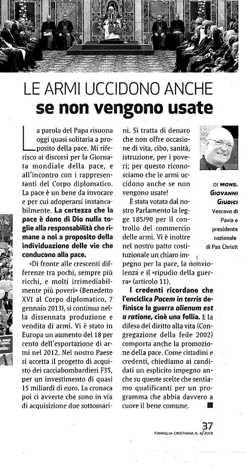 articolo per Famiglia Cristiana