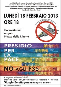 Una giornata contro F-35 e spese militari, a Faenza