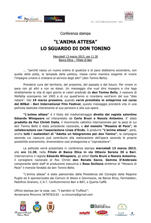 Invito conferenza stampa