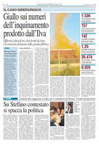 Giallo sui numeri dell'inquinamento prodotto dall'Ilva