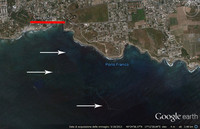 Liquami nel mare di Taranto fotografati da Google Earth