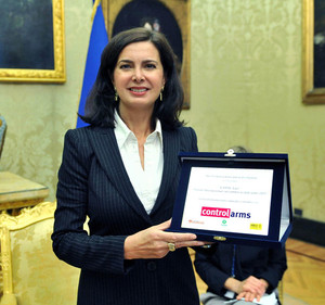 Targa Control Arms alla presidente della Camera - foto Umberto Battaglia