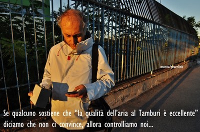 alessandro marescotti con l'analizzatore ipa nul quartiere tamburi