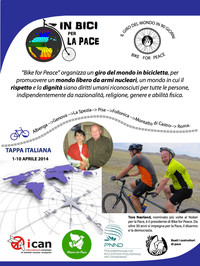 Un giro del mondo di 90 giorni in bici contro le armi nucleari