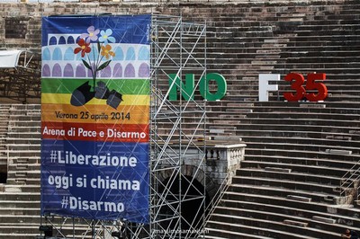 NO F35 ad Arena di Pace e Disarmo