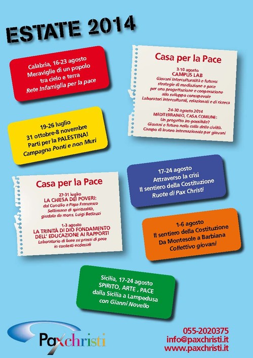 Locandina proposte estive