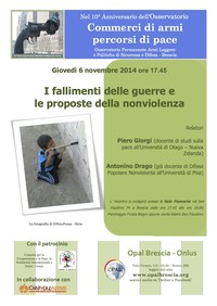 I fallimenti delle guerre, le proposte della nonviolenza