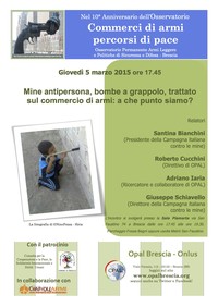 Mine antipersona, bombe a grappolo, trattato sul commercio di armi: a che punto siamo?