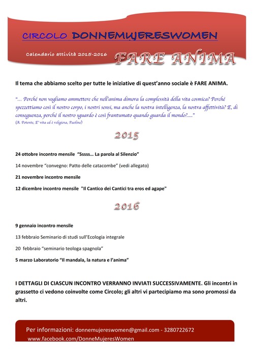 Calendario attività