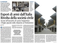 Export armi, la rivolta della società civile