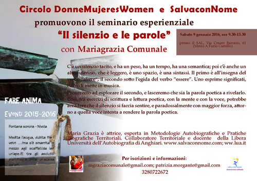 "II silenzio e le parole" - seminario esperienziale