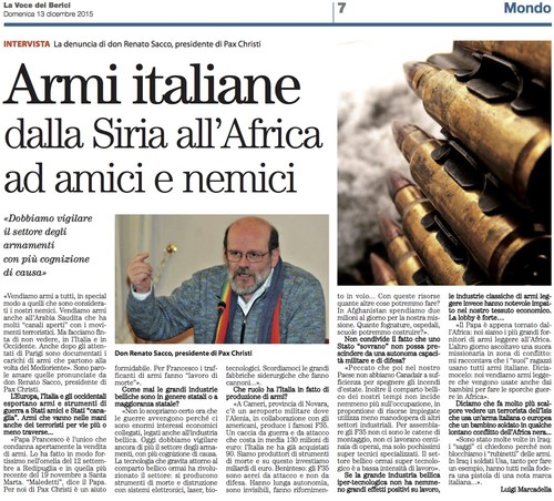 Don Renato Sacco intervista La Voce dei Berici