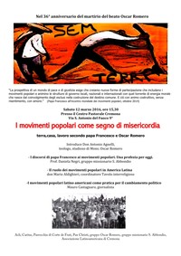 I movimenti popolari come segno di misericordia
