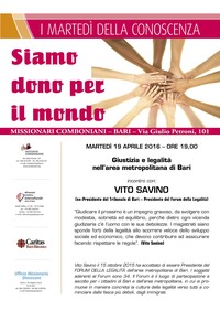 Giustizia e legalità nell'area metropolitana di Bari