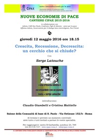 Crescita, Recessione, Decrescita: un cerchio che si chiude?