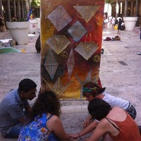 Estemporanea di pittura per la pace in Largo C. Menotti del 4 luglio 2015 