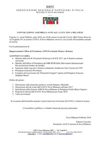Relazione assemblea sezione ANPI Nova Milanese