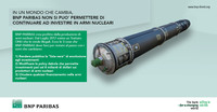 Nella Giornata ONU per l’abolizione delle armi nucleari azioni in 13 Paesi contro la banca che le sostiene con 8 miliardi di dollari