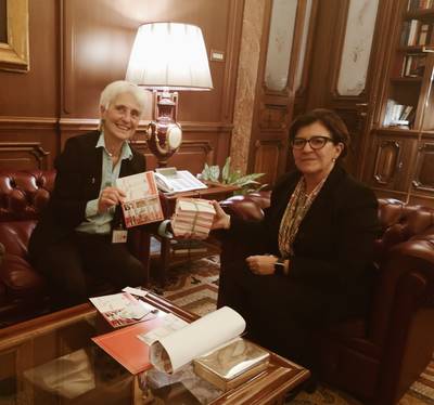 Incontro Rete Disarmo Ministra Elisabetta Trenta - consegna cartoline "Italia Ripensaci"
