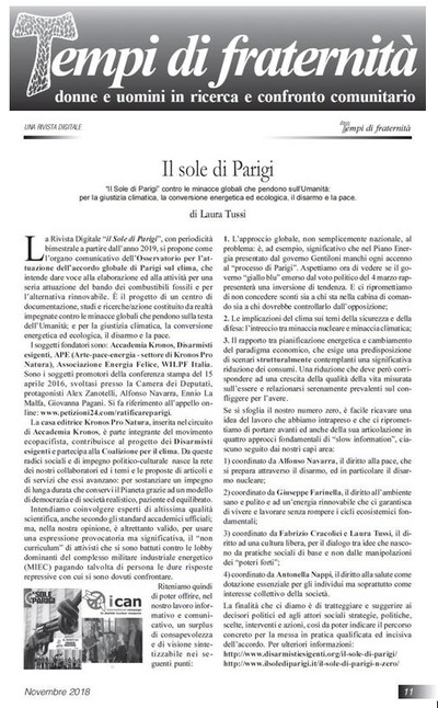 TEMPI DI FRATERNITA' con "Il Sole di Parigi"