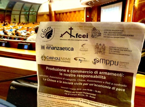 Convegno 1 marzo 2019 - “Produzione e commercio di armamenti: le nostre responsabilità”