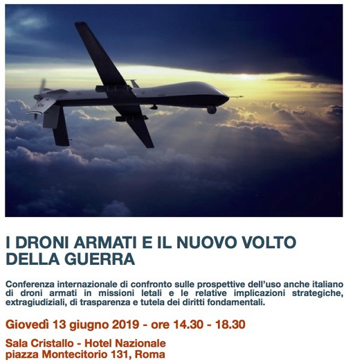Convegno I droni armati e il nuovo volto della guerra