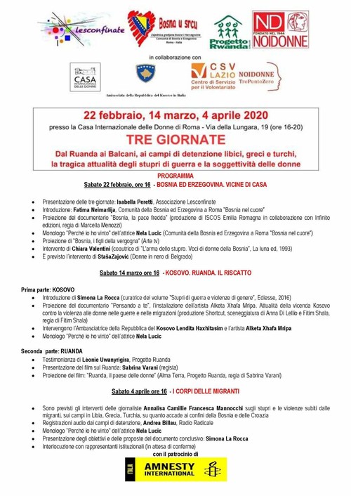 Locandina TRE GIORNATE