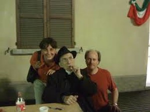 Don Andrea Gallo, con Laura Tussi e Fabrizio Cracolici