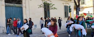 Corteo 26 aprile 2025 a Lecce: no riarmo, no guerra, no genocidio