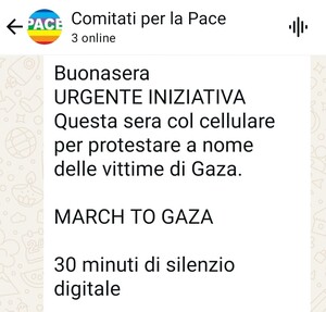 Silenzio digitale per Gaza
