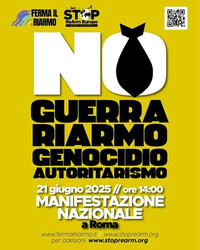 No riarmo: manifestazione a Roma il 21 giugno