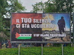 Uno dei due manifesti fatti affiggere a Vicenza