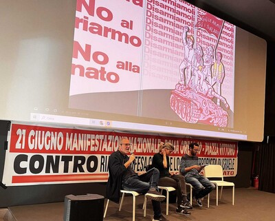 Assemblea Potere al Popolo a Roma, Cinema Aquila, il 24-5-2025 