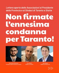 Non firmate l'ennesima condanna per Taranto!