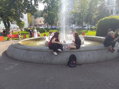 Una fontana a Kiev.