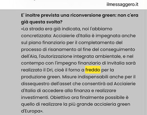 Il "forno a freddo" secondo il ministro Adolfo Urso