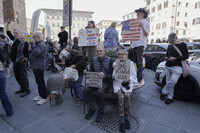 Gli statunitensi a Firenze protestano contro il tiranno alla Casa Bianca
