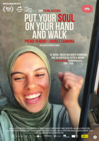 Fatma Hassona nel manifesto del film