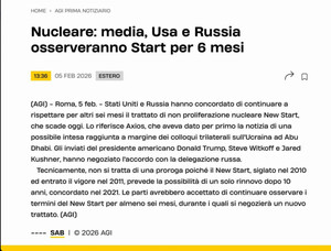 Spiraglio di speranza per il New Start?