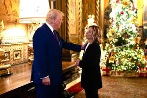 Il Presidente Meloni incontra il Presidente eletto degli USA Donald Trump