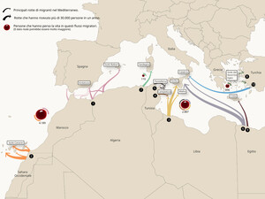 Le rotte dei migranti