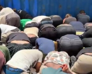Attivisti italiani arrestati e costretti con la forza dai militari israeliani a inginocchiarsi