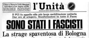 Titolo dell'Unità per la strage di Bologna