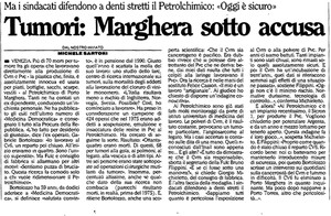 La lotta per la salute nel polo petrolchimico di Marghera a Venezia negli anni Novanta