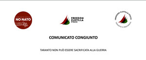 Comunicato congiunto contro il riarmo e il potenziamento della base NATO a Taranto