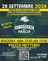 Raccolta firme per la petizione popolare La conoscenza non marcia!