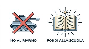 No al riarmo, fondi alla scuola