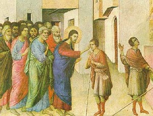 Gesù guarisce il cieco - Duccio di Buoninsegna