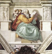 Il profeta Zaccaria, Michelangelo, Cappella Sistina.