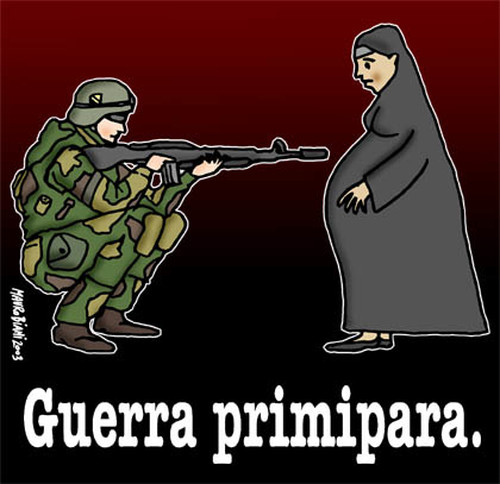 Guerra primipara Preventivissimissima Vignetta di Mauro Biani